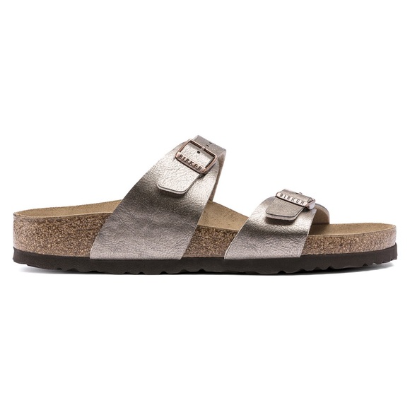 NWT Birkenstock Sydney Birko-Flor 2-Strap Sandals in Graceful Taupe - Picture 7 of 15